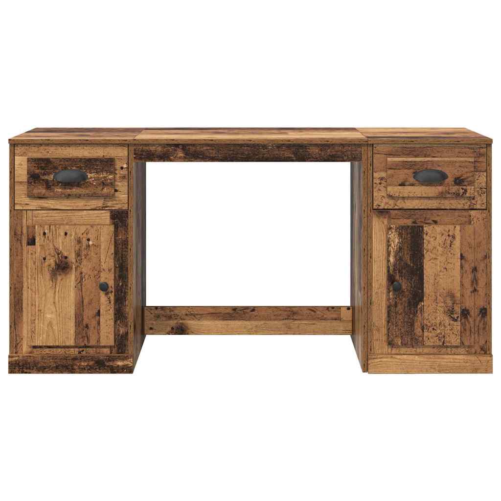 Schreibtisch mit Schrank mit Tür Altholz 154,5 x 50 x 75 cm