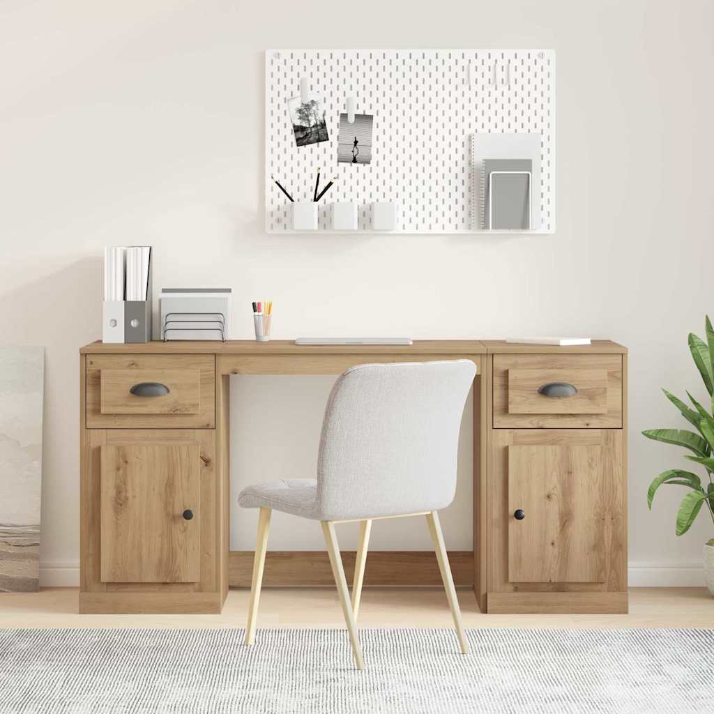 Schreibtisch mit Schrank Artisan-Eiche 154,5 x 50 x 75 cm