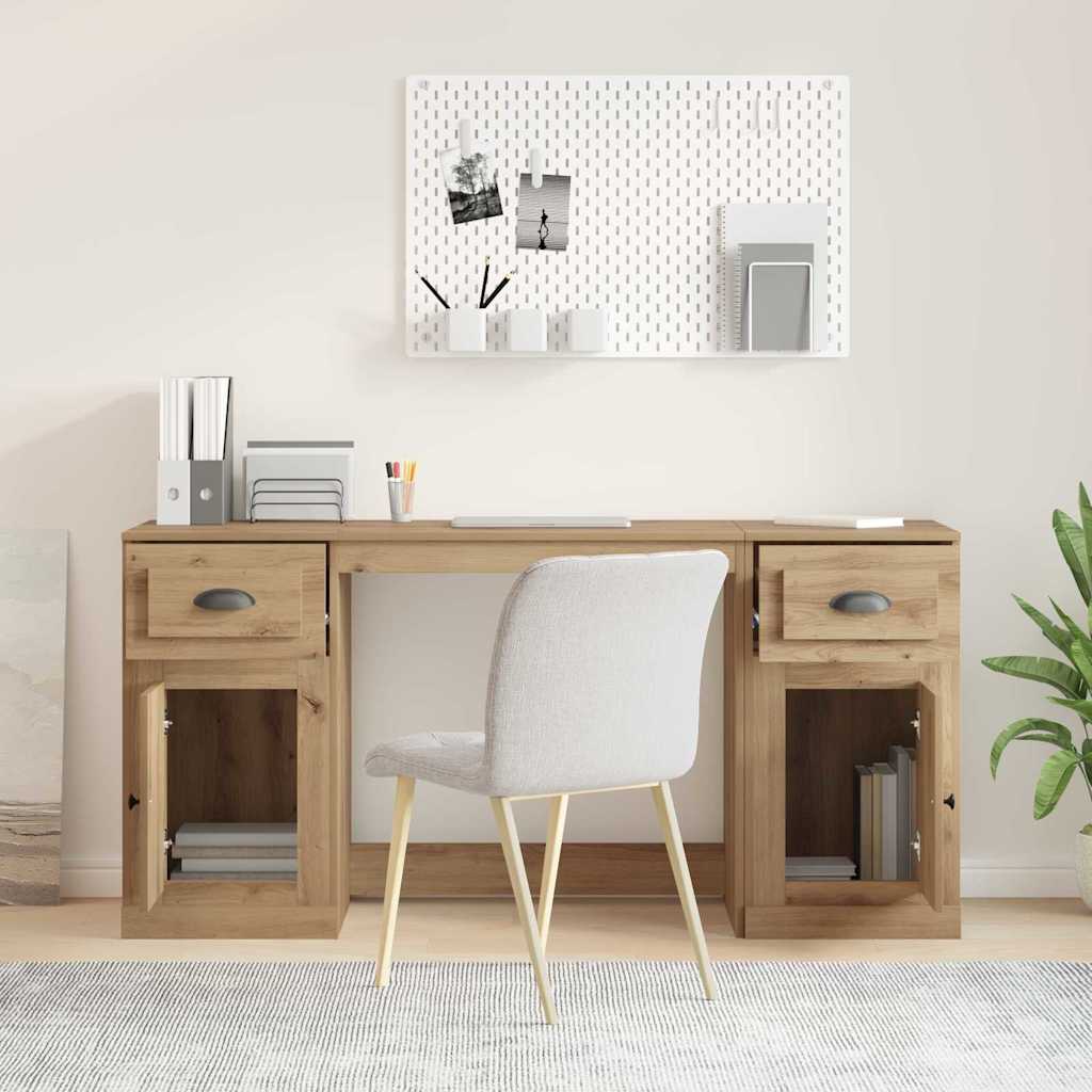 Schreibtisch mit Schrank Artisan-Eiche 154,5 x 50 x 75 cm
