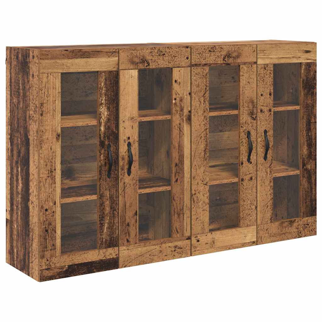 Wandschränke 2 pcs Altholz 69,5 x 34 x 90 cm Holzwerkstoff