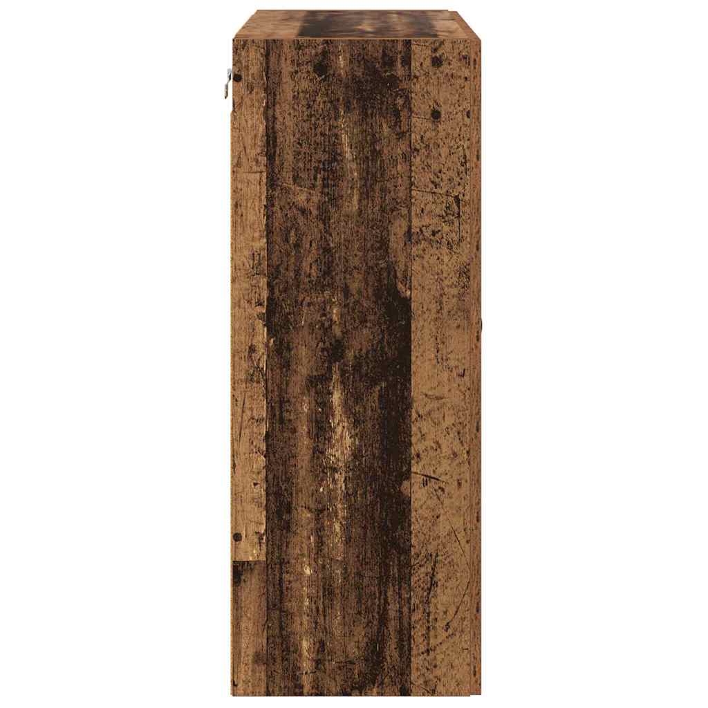 Wandmontierter Schrank 2 pcs Altholz 69,5 x 34 x 90 cm