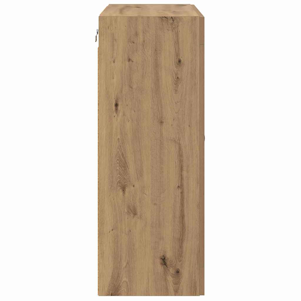 Wandmontierter Schrank 2 pcs Artisan-Eiche 69,5 x 34 x 90 cm
