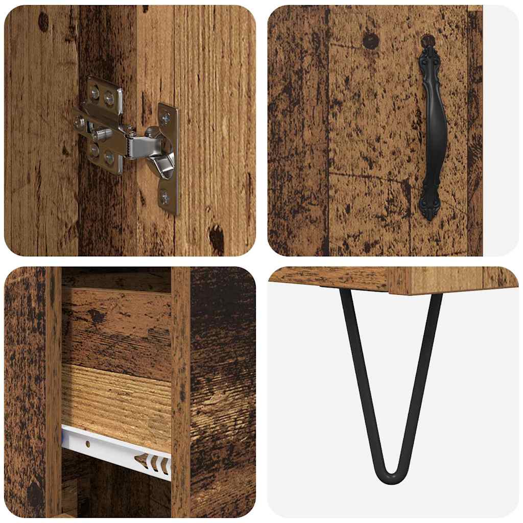 Highboard Altholz 69,5 x 34 x 90 cm Holzwerkstoff