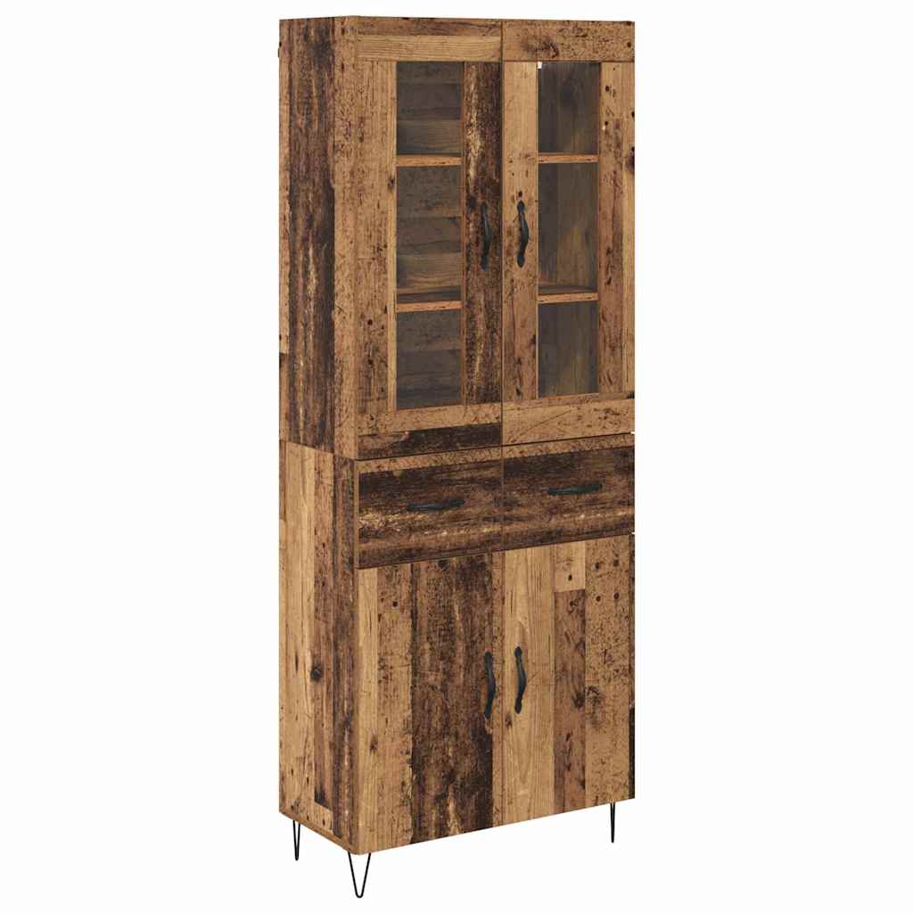 Highboard Altholz 69,5 x 34 x 90 cm Holzwerkstoff