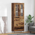Highboard Altholz 69,5 x 34 x 90 cm Holzwerkstoff