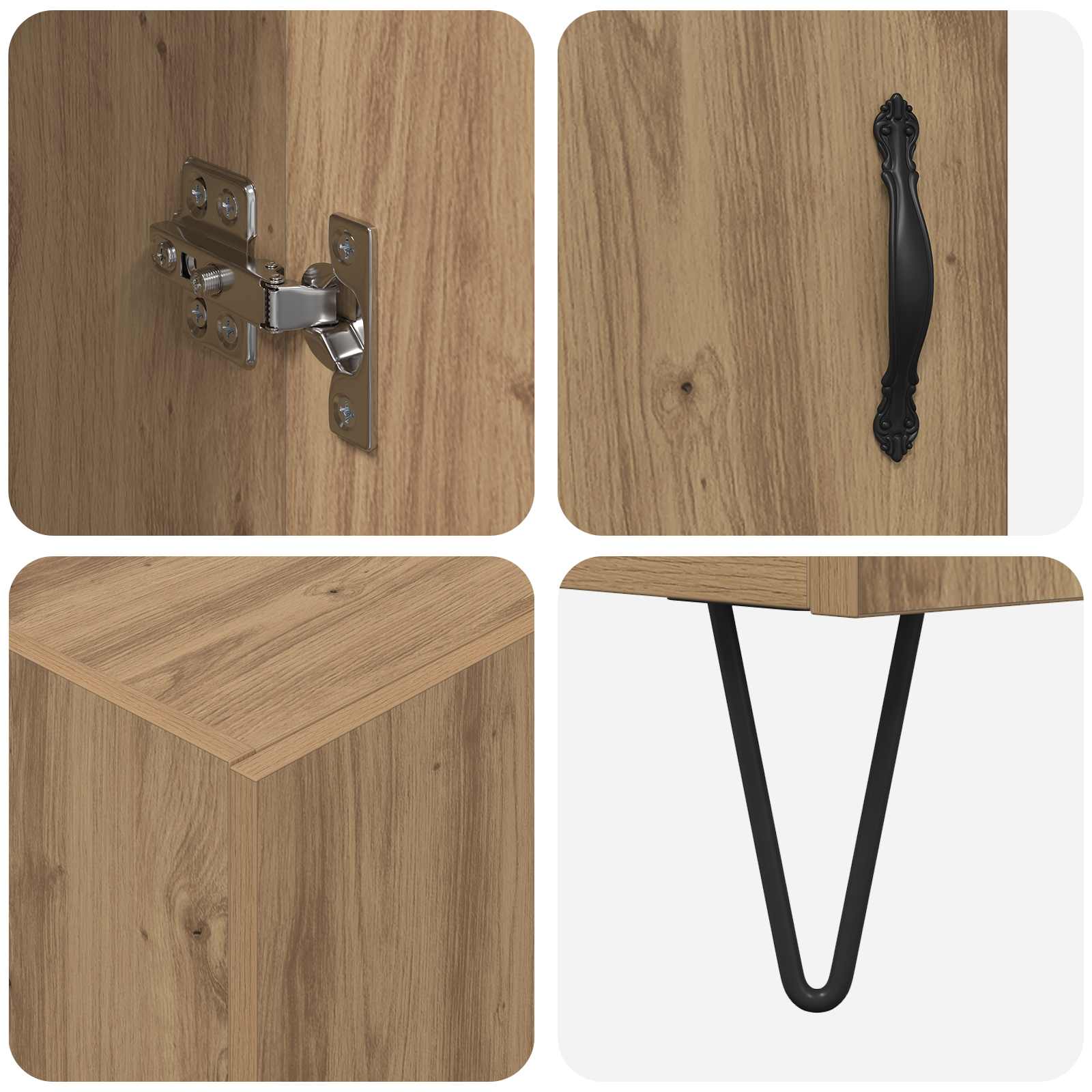Highboard Artisan-Eiche 69,5 x 34 x 180 cm Holzwerkstoff