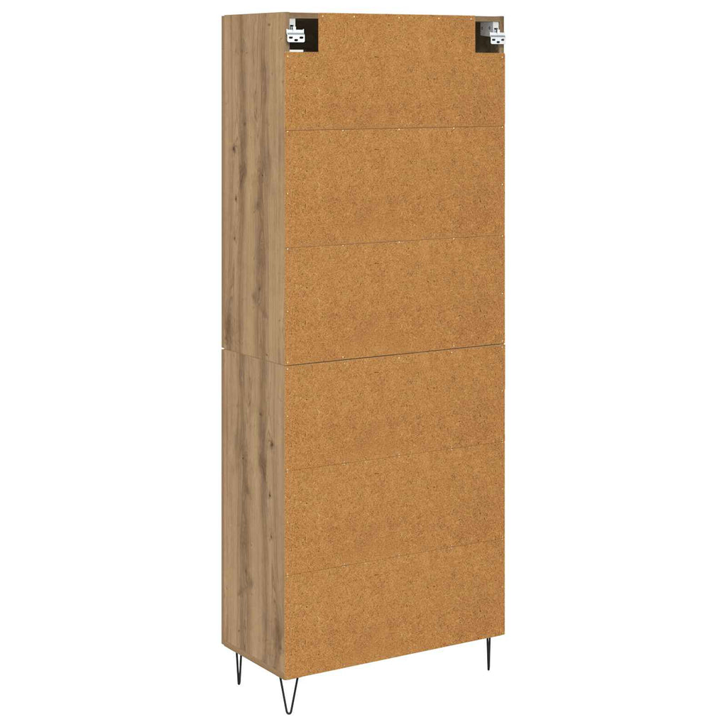 Highboard Artisan-Eiche 69,5 x 34 x 180 cm Holzwerkstoff
