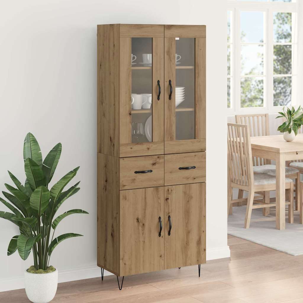 Highboard Artisan-Eiche 69,5 x 34 x 90 cm Holzwerkstoff