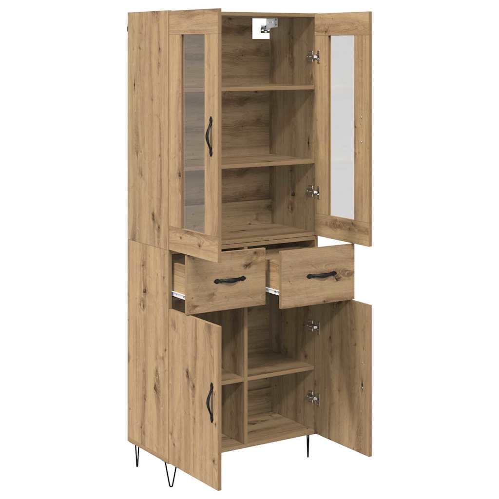 Highboard Artisan-Eiche 69,5 x 34 x 90 cm Holzwerkstoff