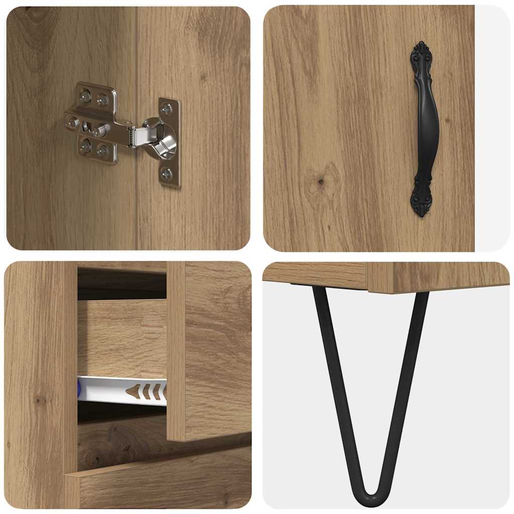 Highboard Artisan-Eiche 69,5 x 34 x 90 cm Holzwerkstoff