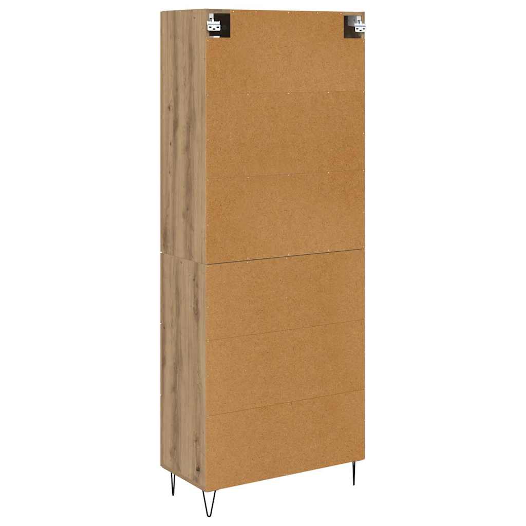 Highboard Artisan-Eiche 69,5 x 34 x 90 cm Holzwerkstoff