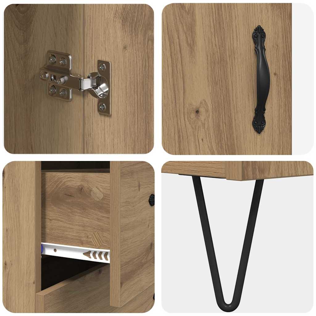 Highboard Artisan-Eiche 69,5 x 34 x 90 cm Holzwerkstoff
