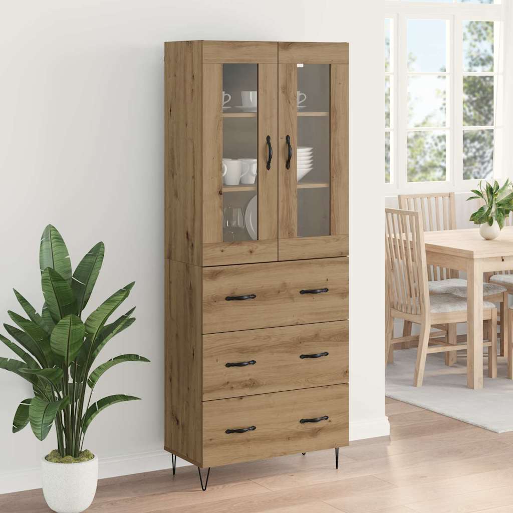 Highboard Artisan-Eiche 69,5 x 34 x 90 cm Holzwerkstoff