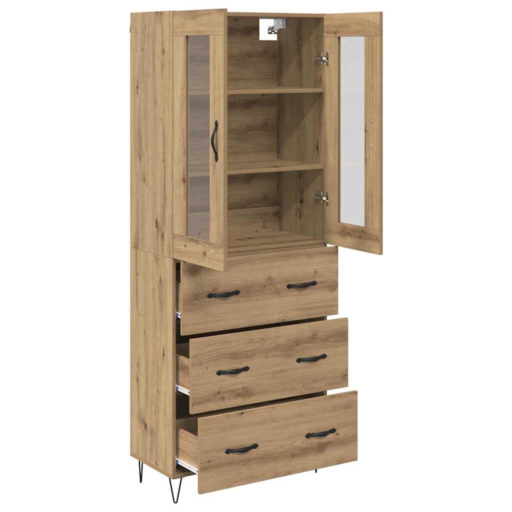 Highboard Artisan-Eiche 69,5 x 34 x 90 cm Holzwerkstoff