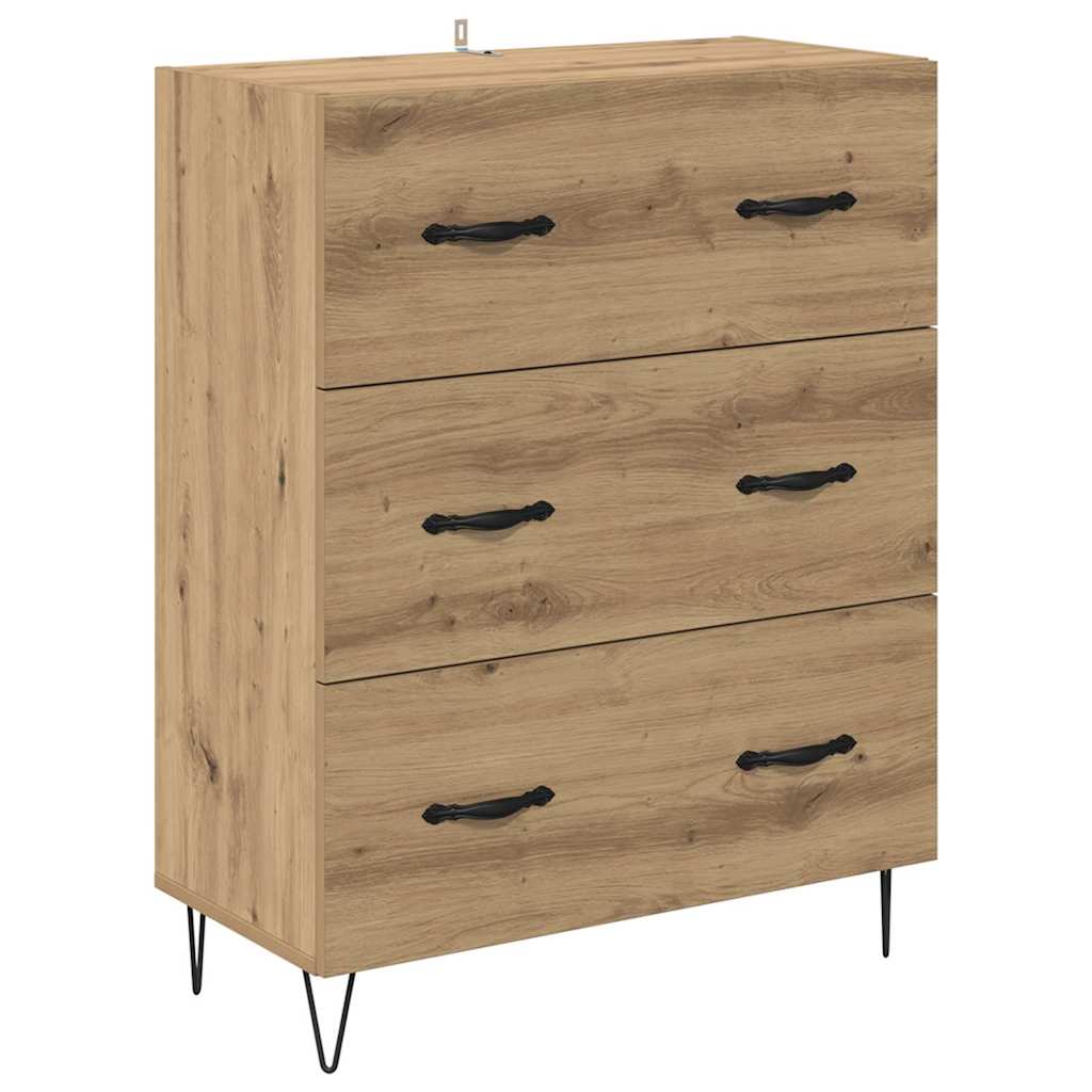 Highboard Artisan-Eiche 69,5 x 34 x 90 cm Holzwerkstoff