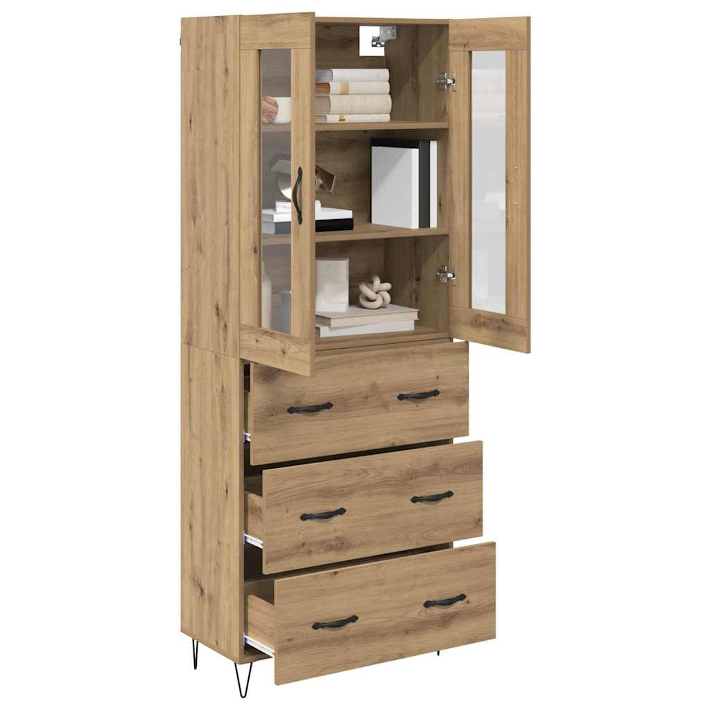 Highboard Artisan-Eiche 69,5 x 34 x 90 cm Holzwerkstoff