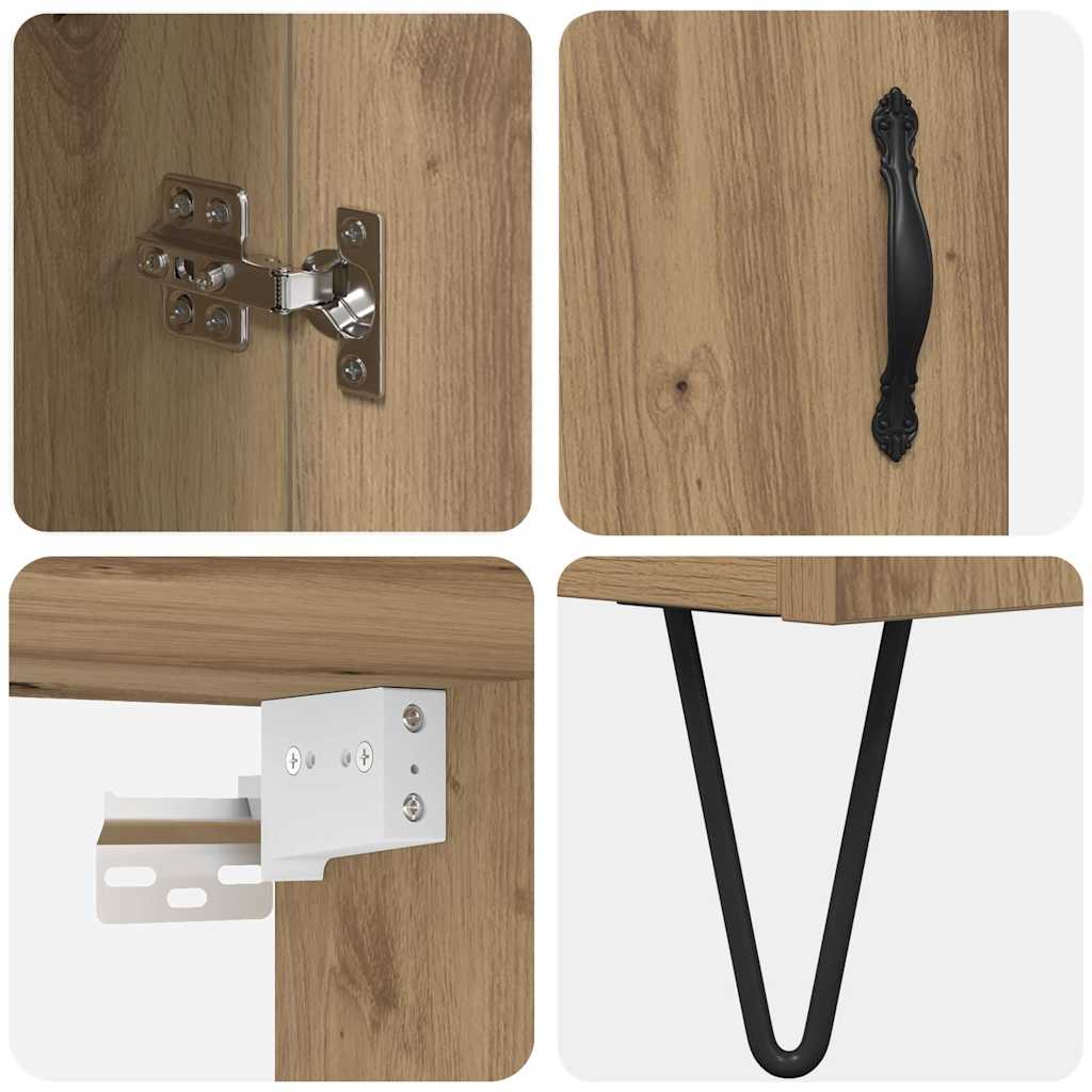 Highboard Artisan-Eiche 69,5 x 34 x 90 cm Holzwerkstoff
