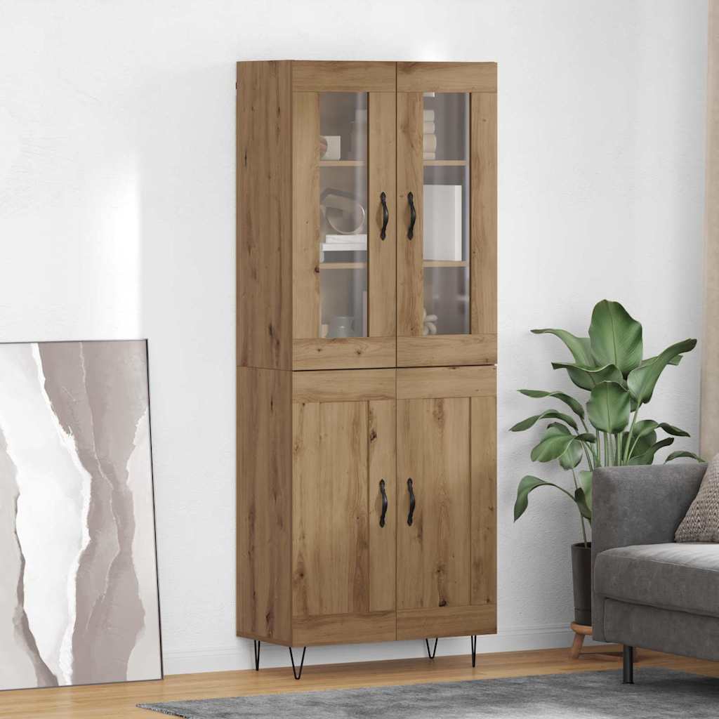 Highboard Artisan-Eiche 69,5 x 34 x 90 cm Holzwerkstoff