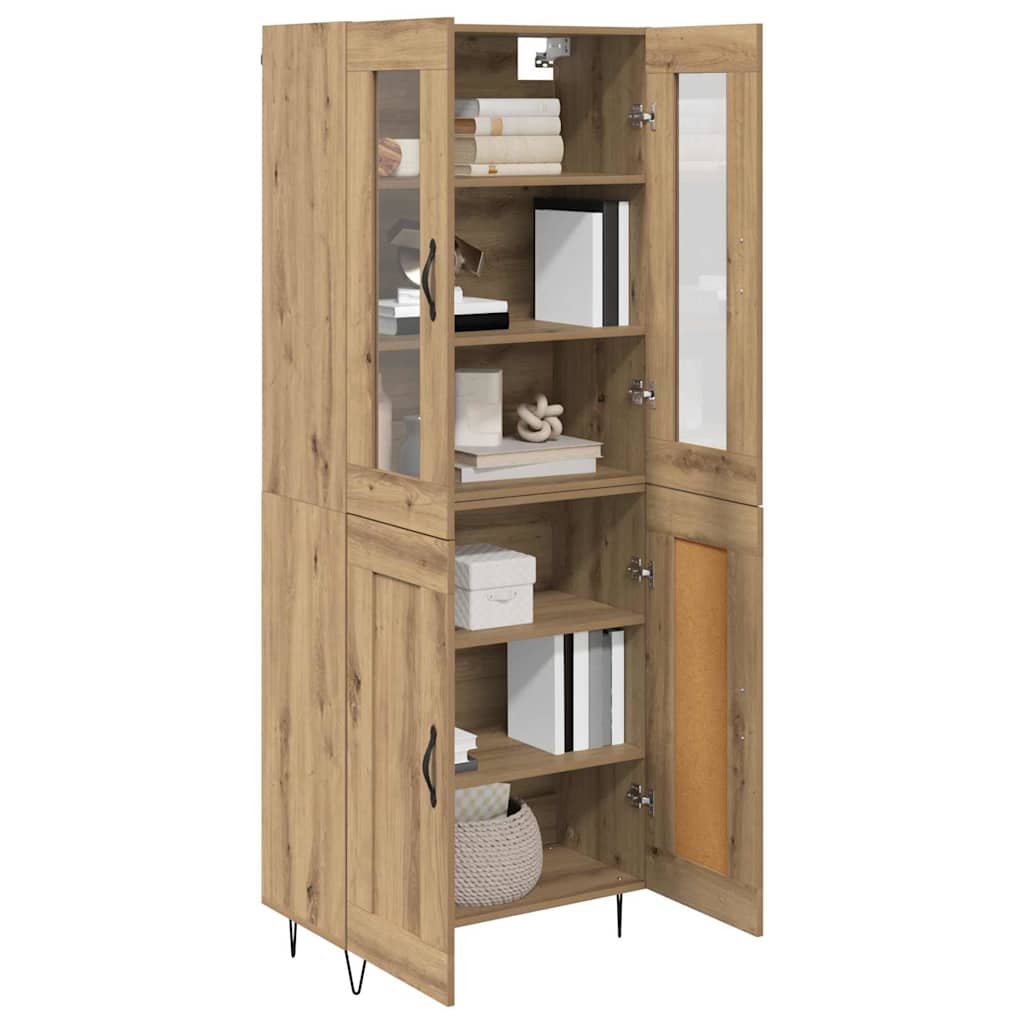 Highboard Artisan-Eiche 69,5 x 34 x 90 cm Holzwerkstoff
