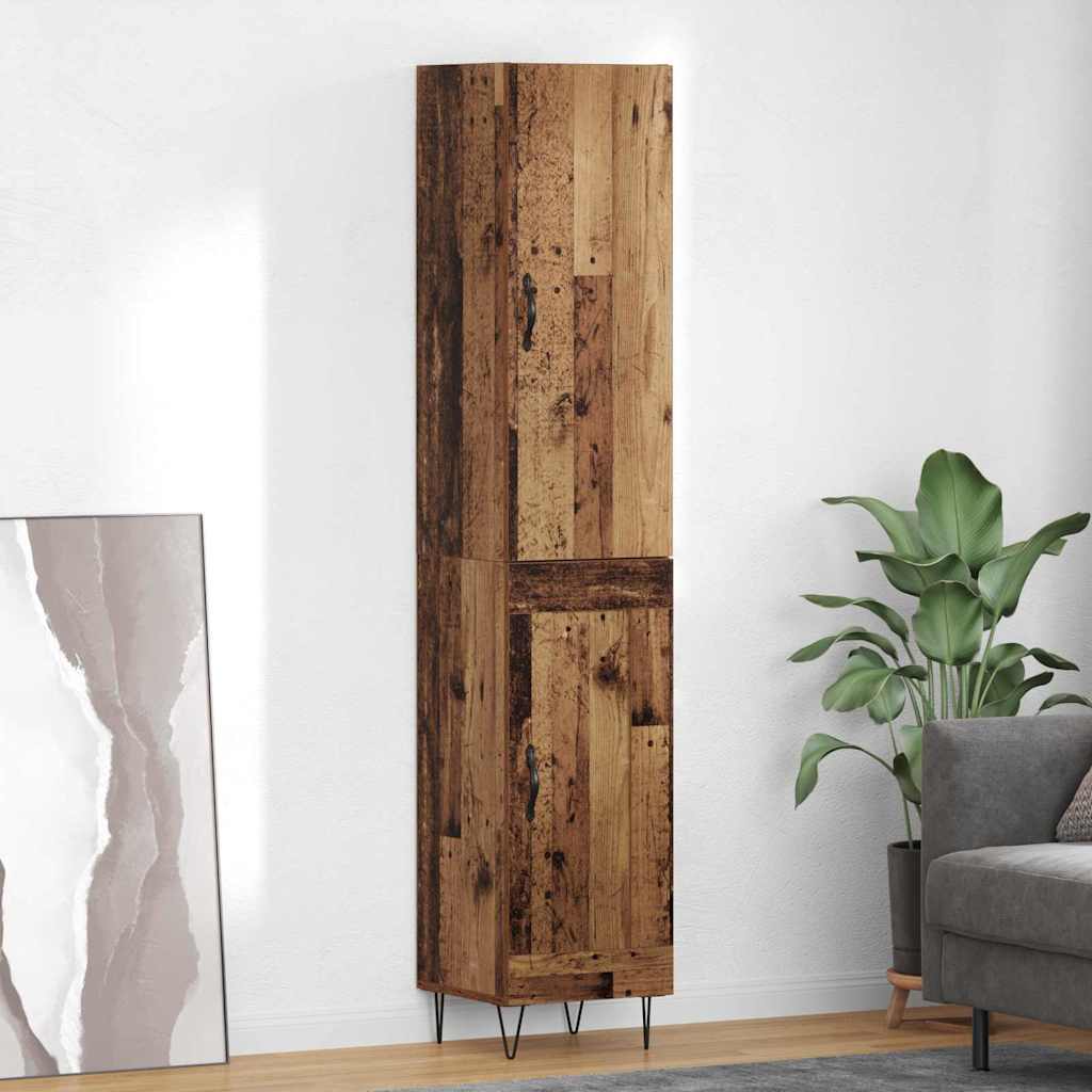 Highboard Altholz 34,5 x 34 x 90 cm Holzwerkstoff