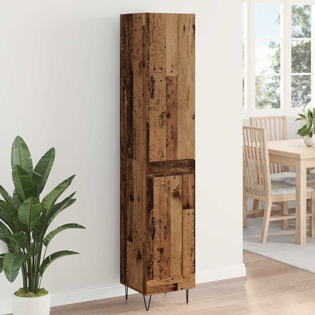 Highboard Altholz 34,5 x 34 x 90 cm Holzwerkstoff
