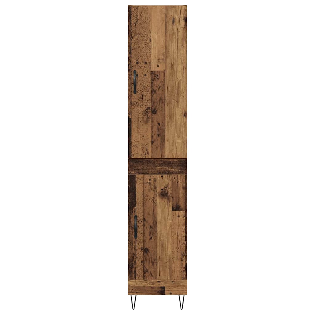 Highboard Altholz 34,5 x 34 x 90 cm Holzwerkstoff