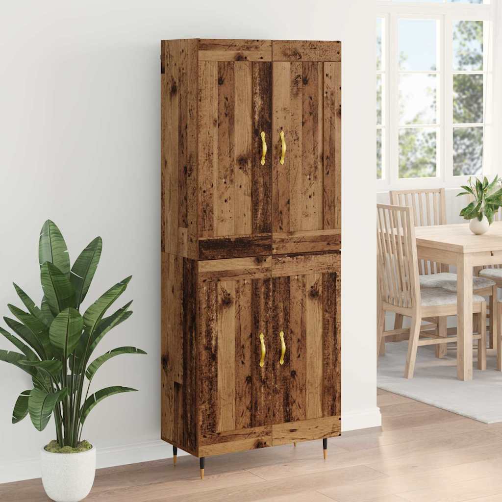 Highboard Altholz 69,5 x 34 x 90 cm Holzwerkstoff