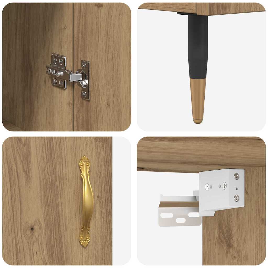 Highboard Artisan-Eiche 69,5 x 34 x 90 cm Holzwerkstoff
