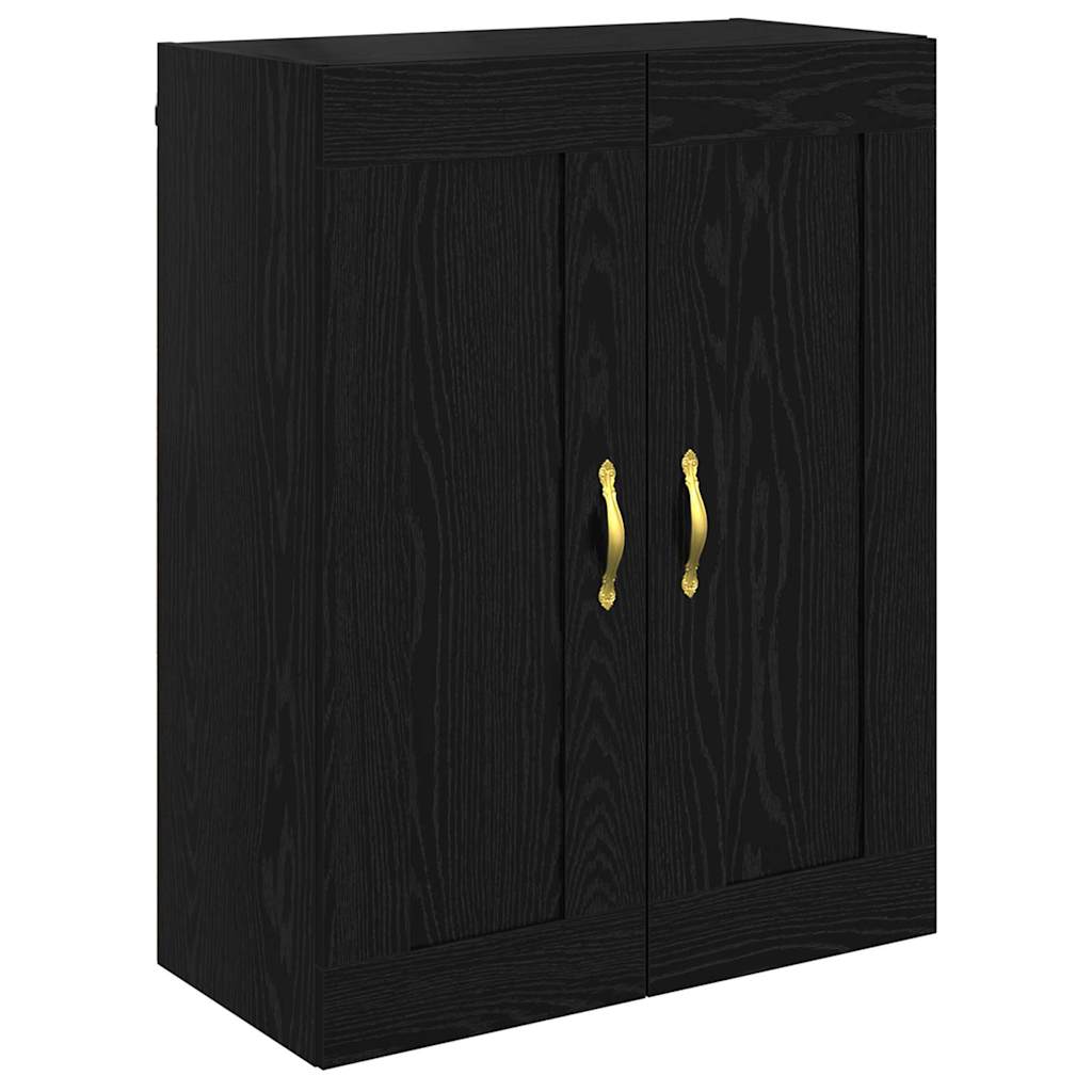 Highboard Schwarz Eichen-Optik 69,5 x 34 x 90 cm Holzwerkstoff