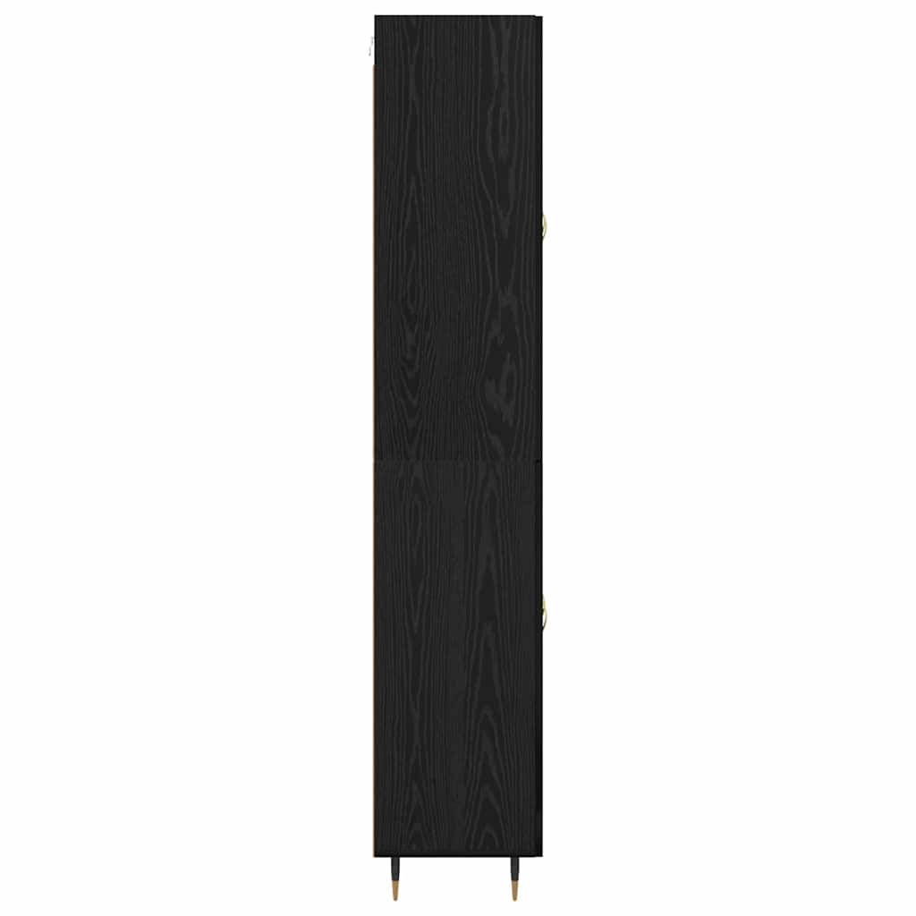 Highboard Schwarz Eichen-Optik 69,5 x 34 x 90 cm Holzwerkstoff