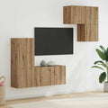 TV-Schränk Wandmontiert 4 pcs Artisan-Eiche Holzwerkstoff