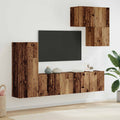 TV-Wandmöbel Wandmontiert 5 pcs Altholz Holzwerkstoff