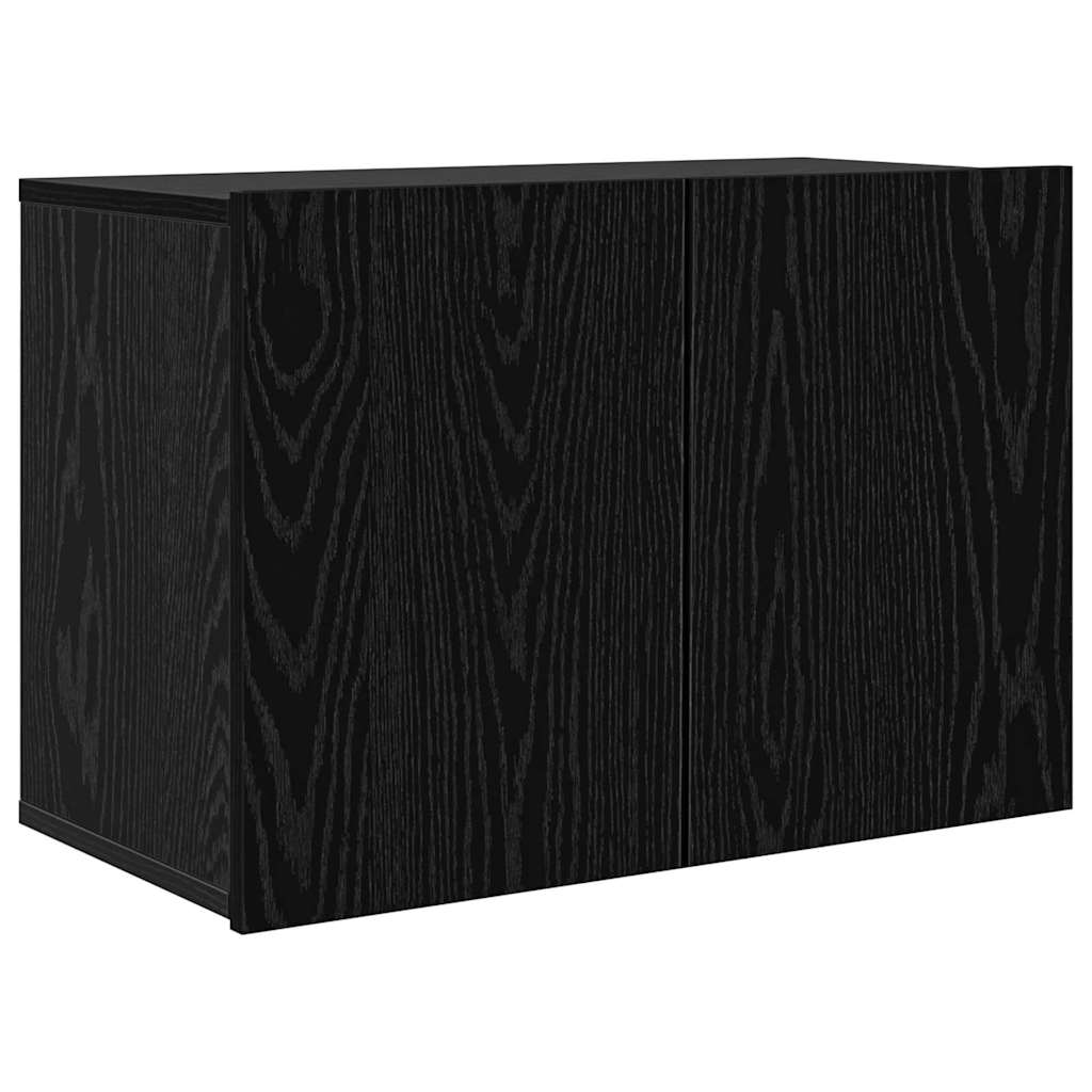TV-Wandmöbel 5 pcs Schwarz Eichen-Optik Holzwerkstoff