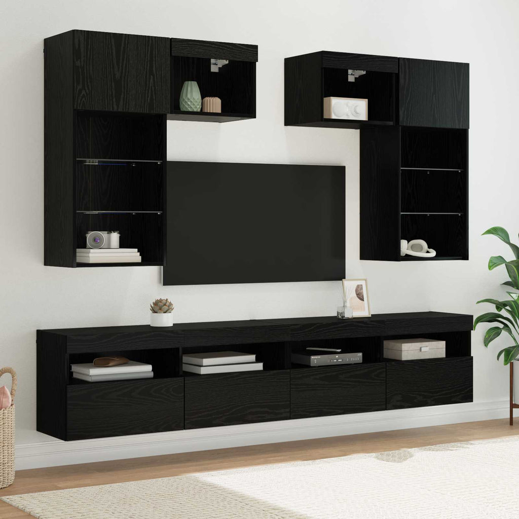 TV-Wandgeräte 6 pcs 100 x 30 x 40 cm Artisan-Eiche