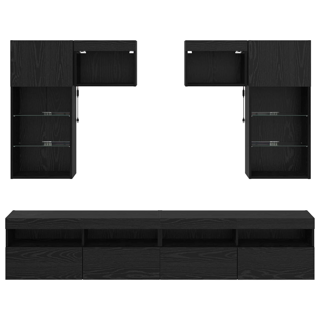 TV-Wandgeräte 6 pcs 100 x 30 x 40 cm Artisan-Eiche