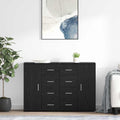 Sideboards Corona 2 pcs Schwarz Eichen-Optik 59 x 39 x 80 cm