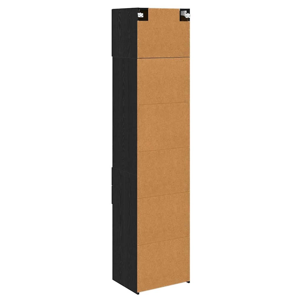 Highboard Schwarz Eichen-Optik 50 x 42,5 x 225 cm Holzwerkstoff
