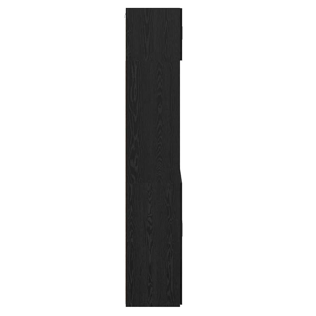 Aufbewahrungsschrank Schwarz Eichen-Optik 80 x 42,5 x 225 cm