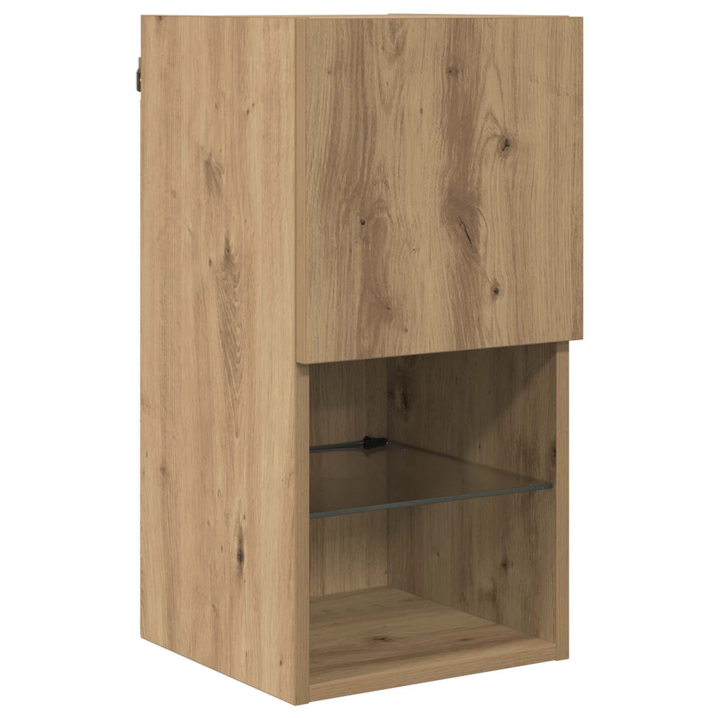 TV-Wandregale Wandmontiert 4 pcs Artisan-Eiche Holzwerkstoff
