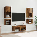 TV-Wandgeräte 8 pcs Altholz Holzwerkstoff