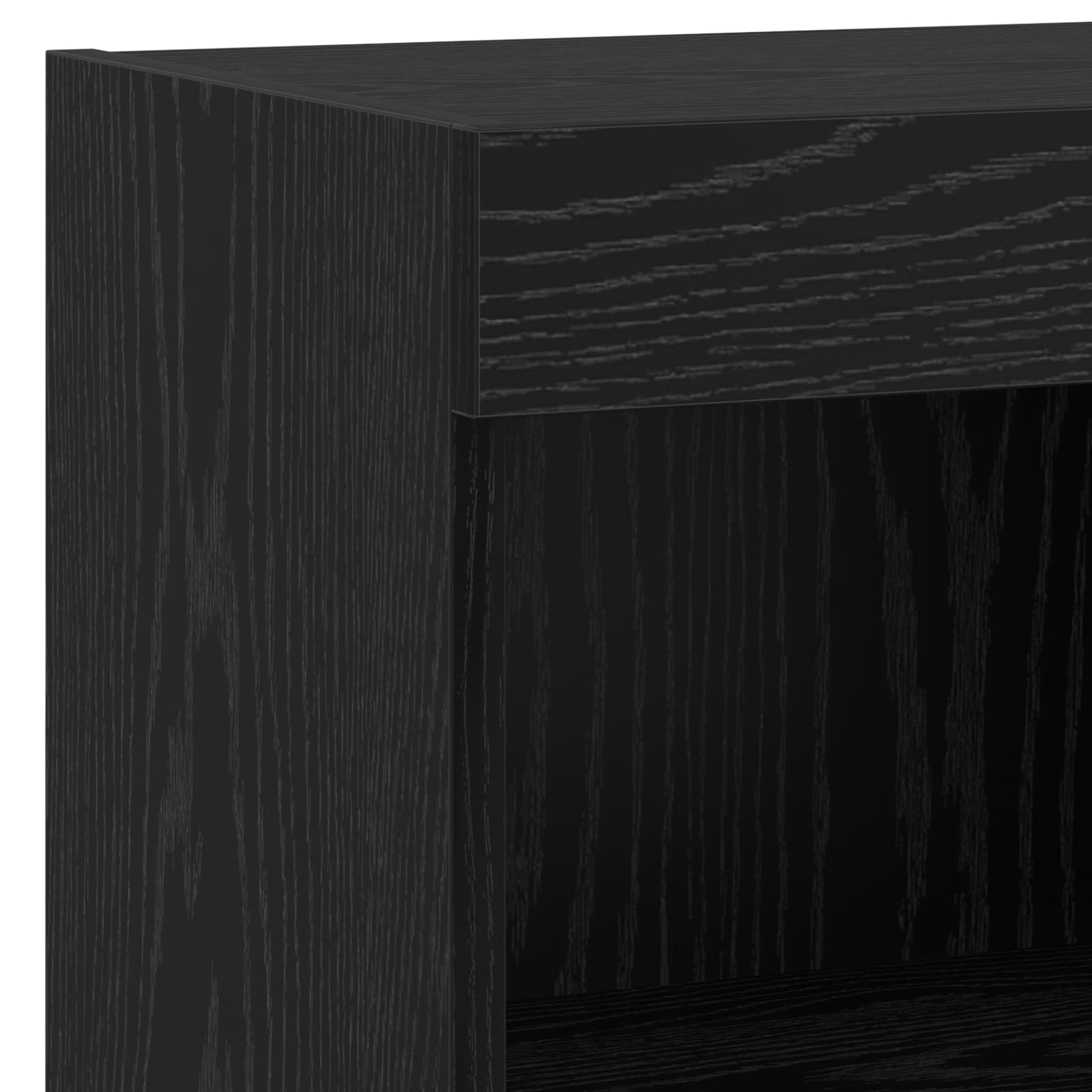 TV-Wandmöbel 6 pcs Schwarz Eichen-Optik Holzwerkstoff