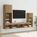 TV-Wandgeräte Wandmontiert 4 pcs Artisan-Eiche Holzwerkstoff