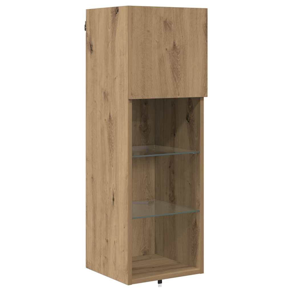 TV-Wandgeräte Wandmontiert 4 pcs Artisan-Eiche Holzwerkstoff