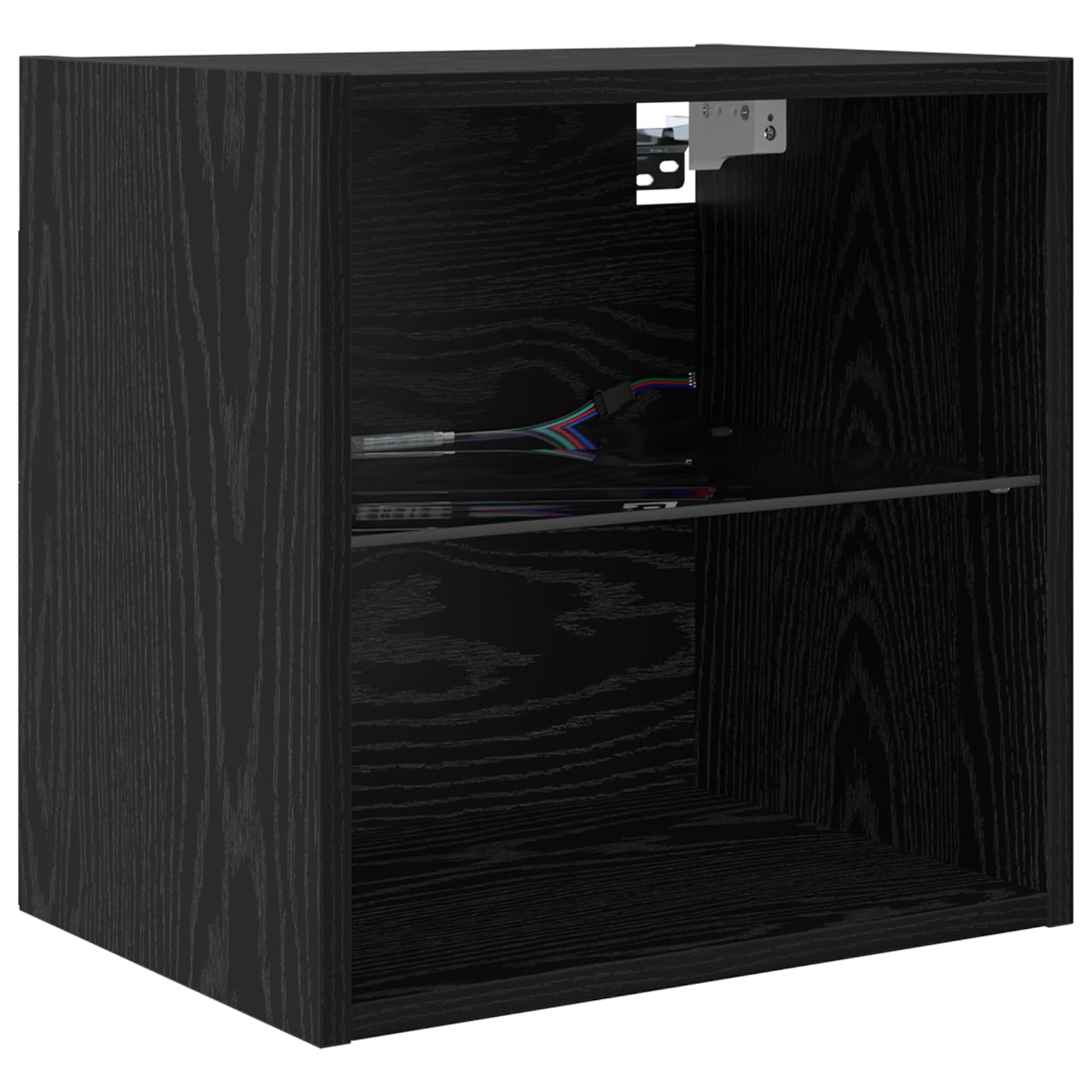 TV Wand Einheiten mit LED 5 pcs Schwarz Eichen-Optik