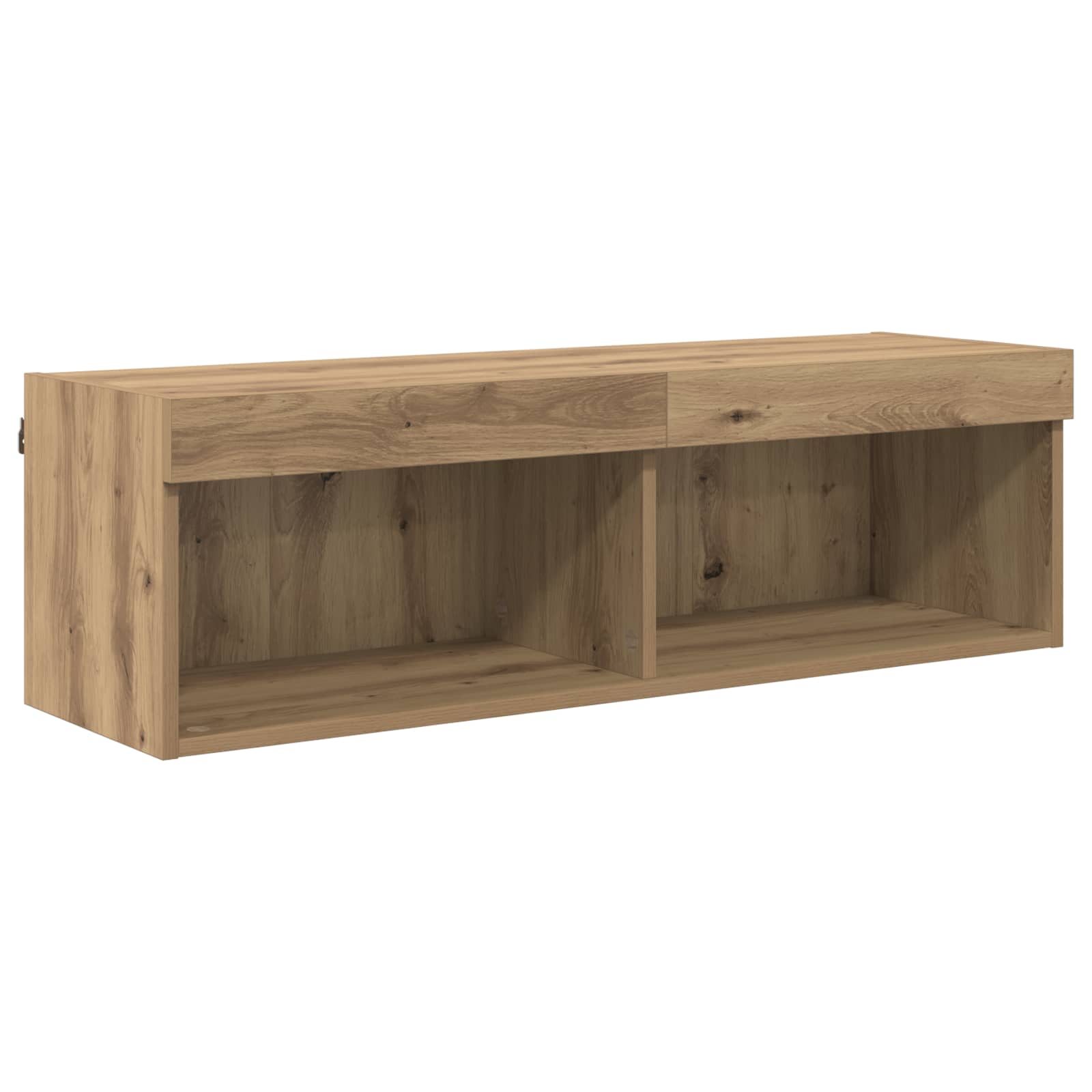 TV-Wandregal-Set mit LED 5 pcs Artisan-Eiche Holzwerkstoff