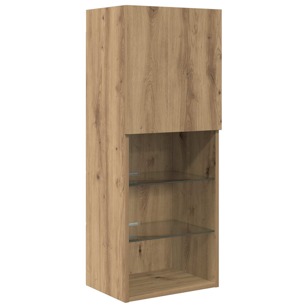TV-Wandgeräte Wandmontiert 6 pcs Artisan-Eiche Holzwerkstoff