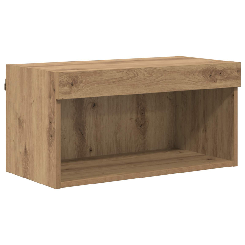 TV-Schränk mit LED 7 pcs Artisan-Eiche Holzwerkstoff