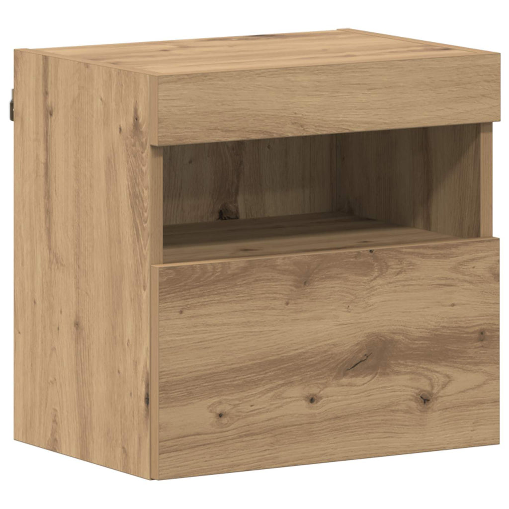 TV-Schränk mit LED 7 pcs Artisan-Eiche Holzwerkstoff