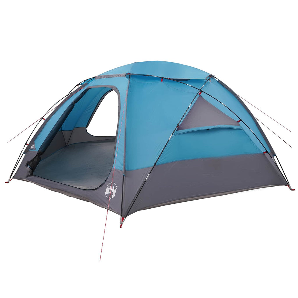 Kuppelzelt mit abnehmbarem Regenfly Blau 12-Personen