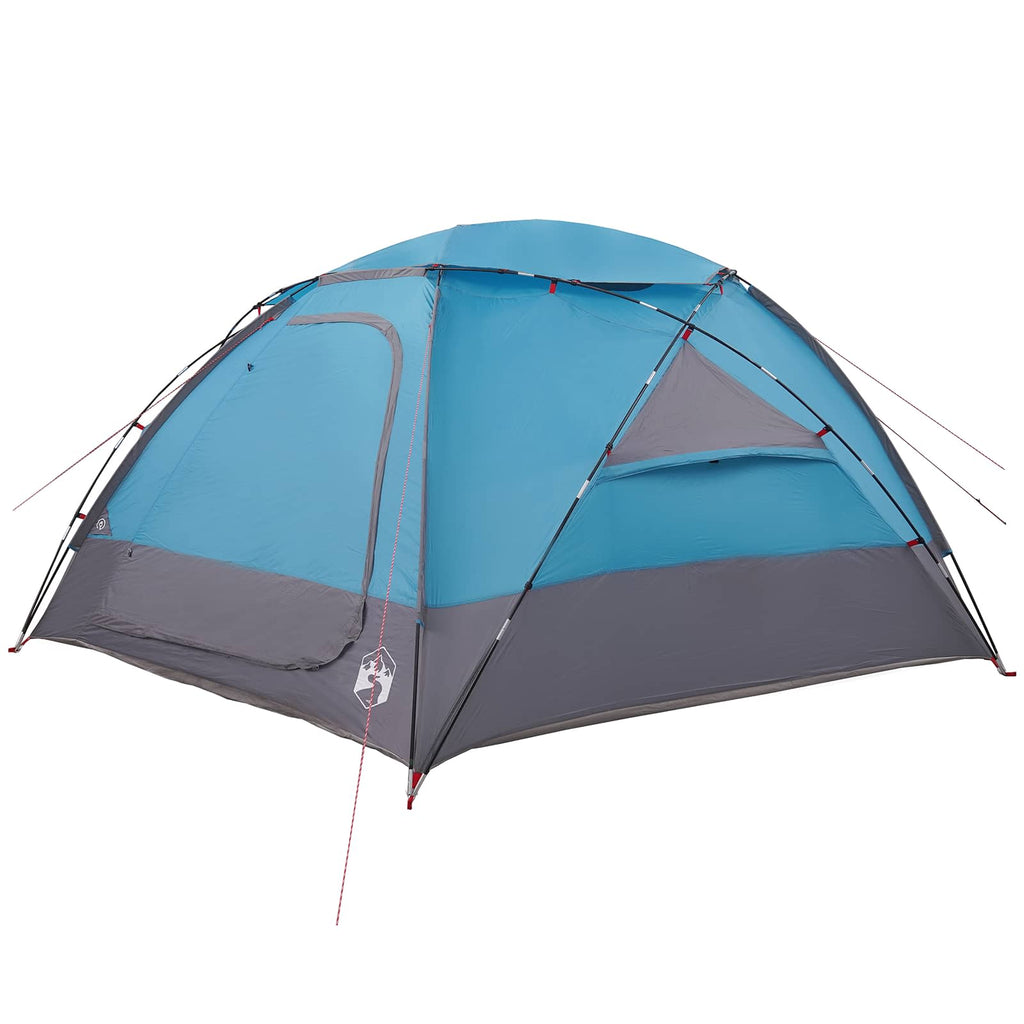 Kuppelzelt mit abnehmbarem Regenfly Blau 12-Personen